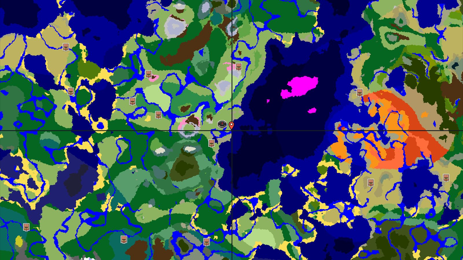 Spawn Near Snowy Peaks and a Cherry Grove — Minecraft seed preview
