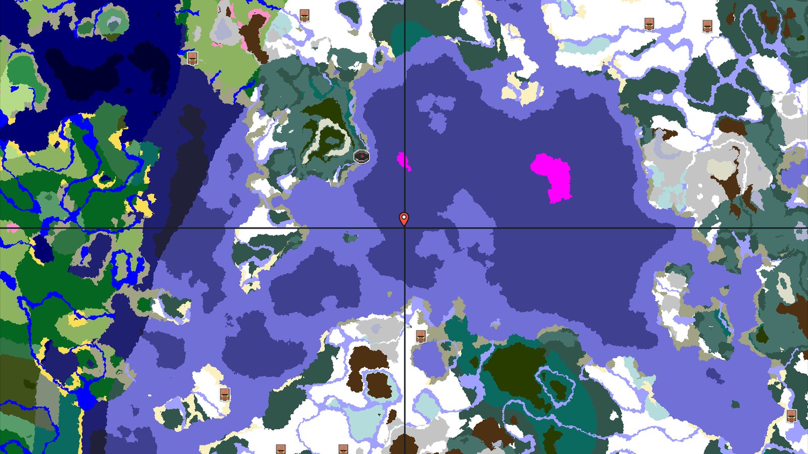 Spawn on a Tiny Grove Island in a Frozen Ocean — Minecraft seed preview