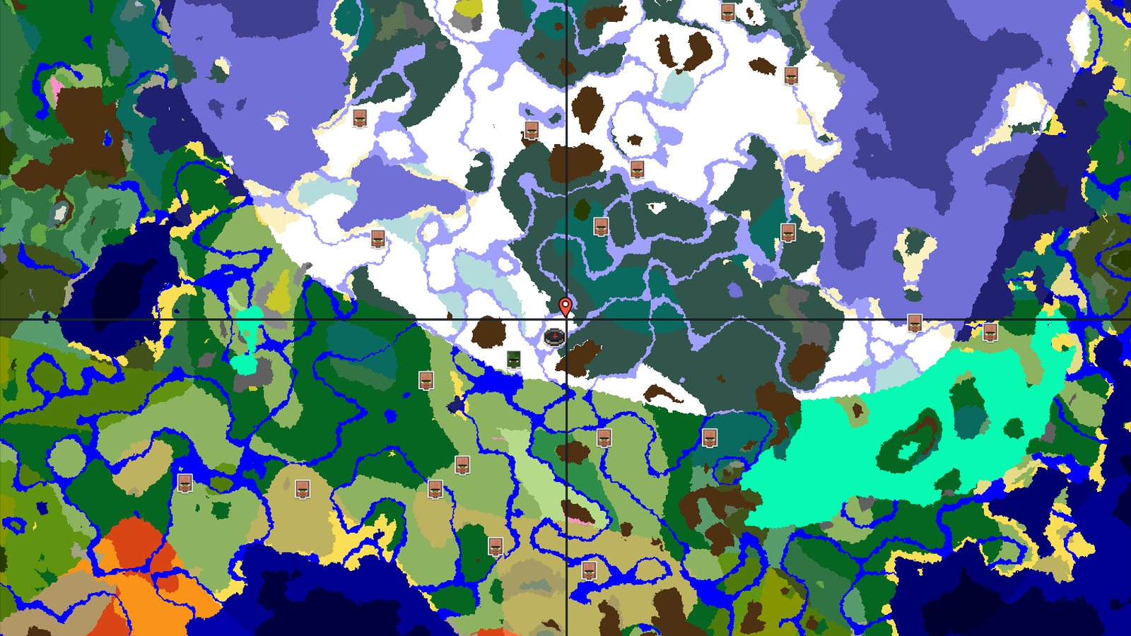 Snowy Plains Spawn with Nearby Taiga and Ice Spikes — Minecraft seed preview