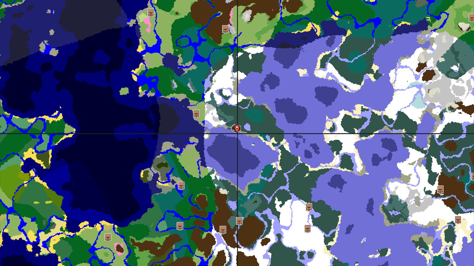 Frozen Ocean Start with a Nearby Mineshaft — Minecraft seed preview
