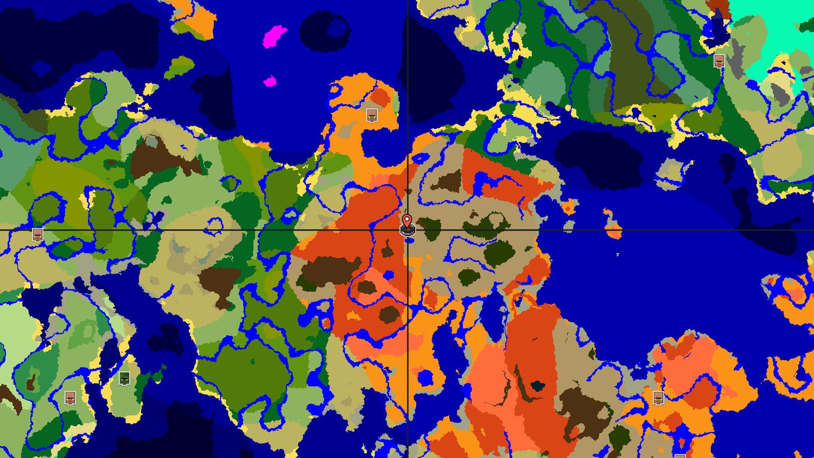 Wooded Badlands with a Far-Flung Jungle Temple — Minecraft seed preview