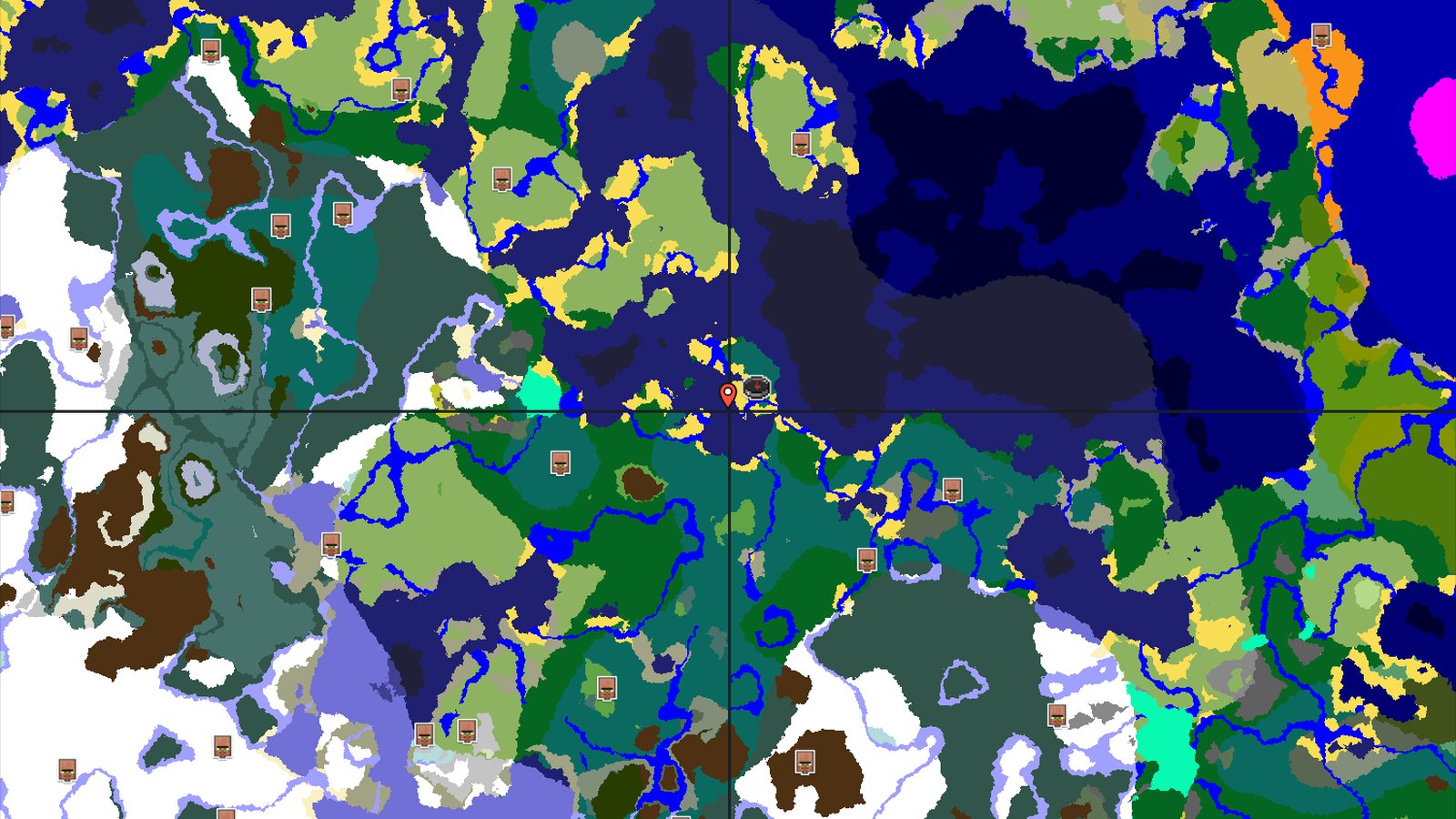 Trial Chambers and Ocean Monument Near Taiga Spawn — Minecraft seed preview