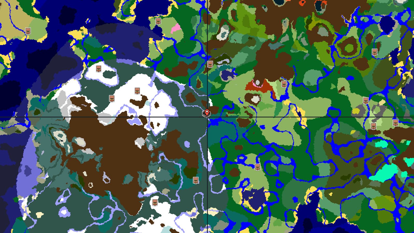 Snowy Taiga Valley with Nearby Abandoned Camp — Minecraft seed preview