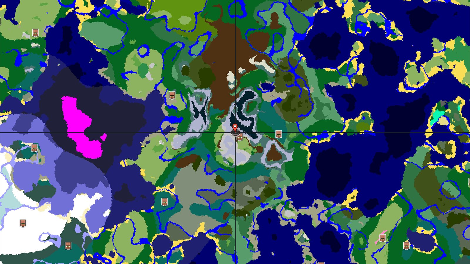 Spawn in Snowy Slopes, Village and Mineshaft Nearby — Minecraft seed preview