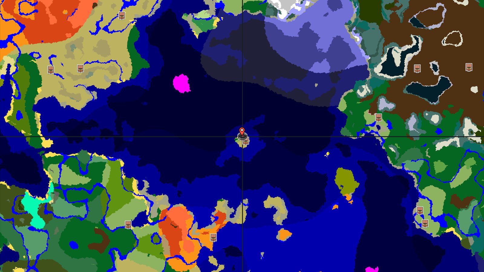 Spawn on a Plains Island with an Ocean Monument Nearby — Minecraft seed preview