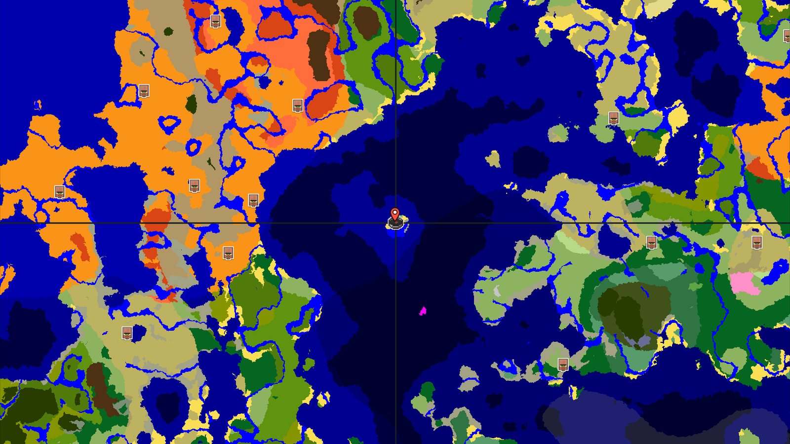 Island Spawn with Quick Access to Early Game Structures — Minecraft seed preview