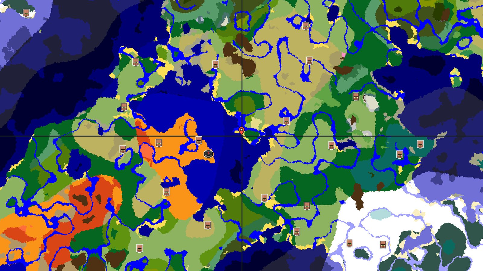 Desert Beside a Warm Ocean with an Ocean Ruin — Minecraft seed preview