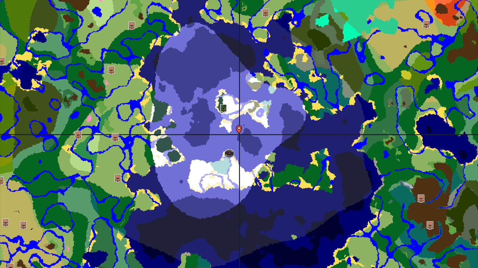 Spawn in Snowy Plains, with an Abandoned Village Nearby — Minecraft seed preview