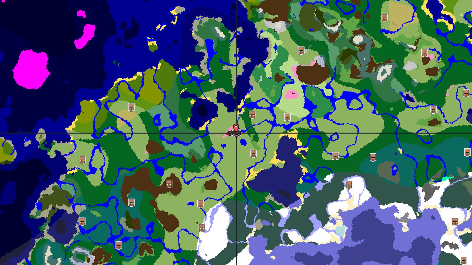 Plains Spawn with a Nearby Cherry Grove Mountain — Minecraft seed preview