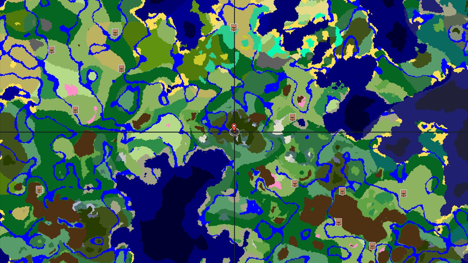Pale Garden and Frozen Peaks near a Grove Spawn — Minecraft seed preview