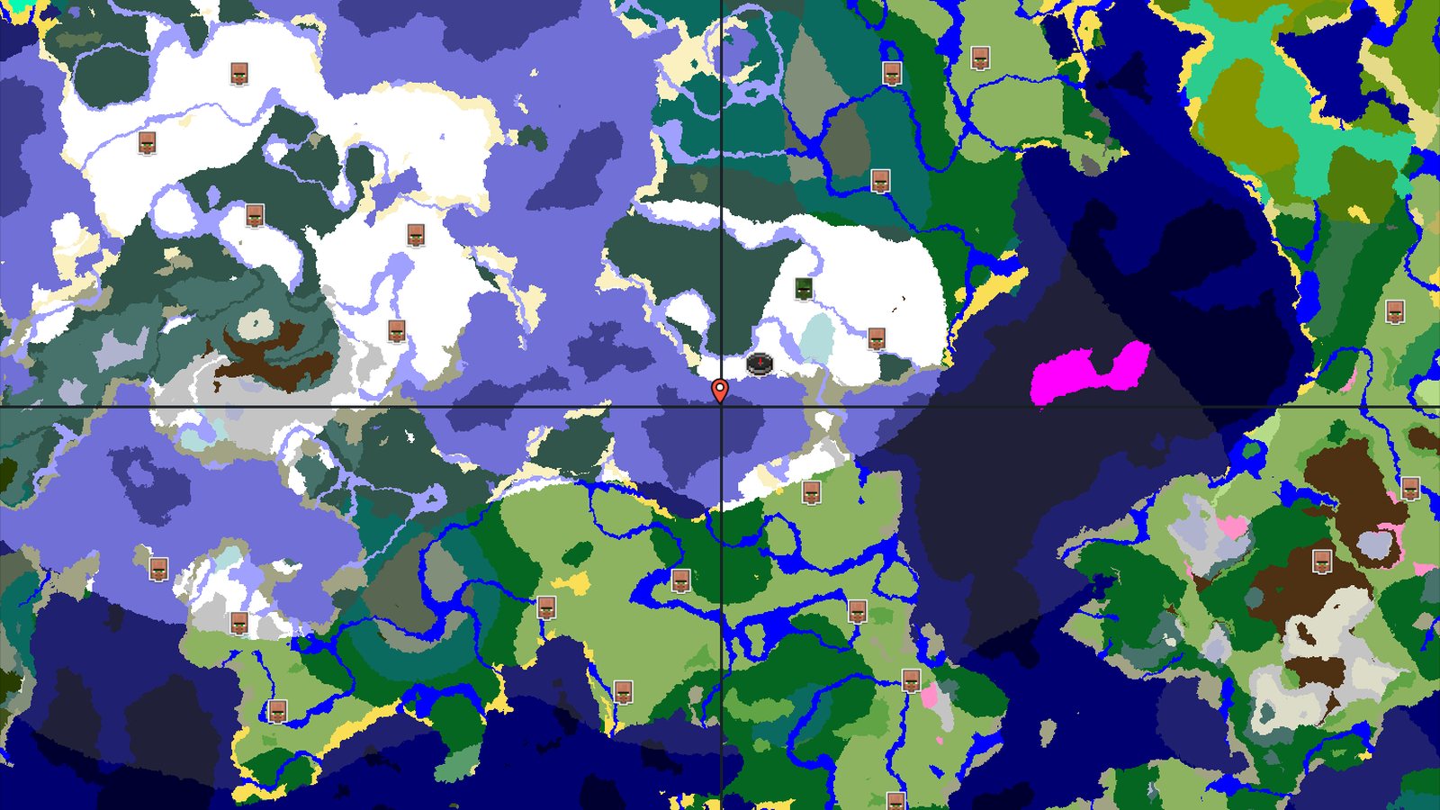 Snowy Plains Spawn with Nearby Abandoned Village — Minecraft seed preview