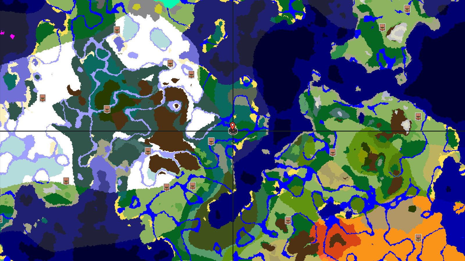 Forest Spawn with Nearby Snow, Taiga, and Coastal Views — Minecraft seed preview