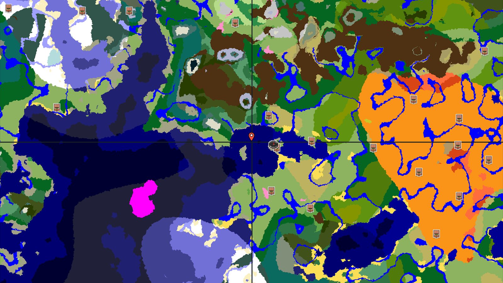 Forest Spawn with Nearby Village and Distant Mountains — Minecraft seed preview