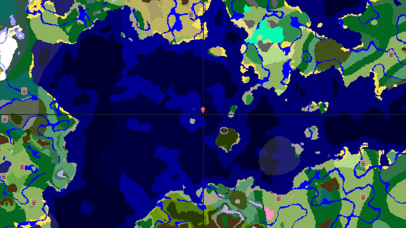 Dark Forest Spawn with Nearby Jagged Peaks and Ocean — Minecraft seed preview