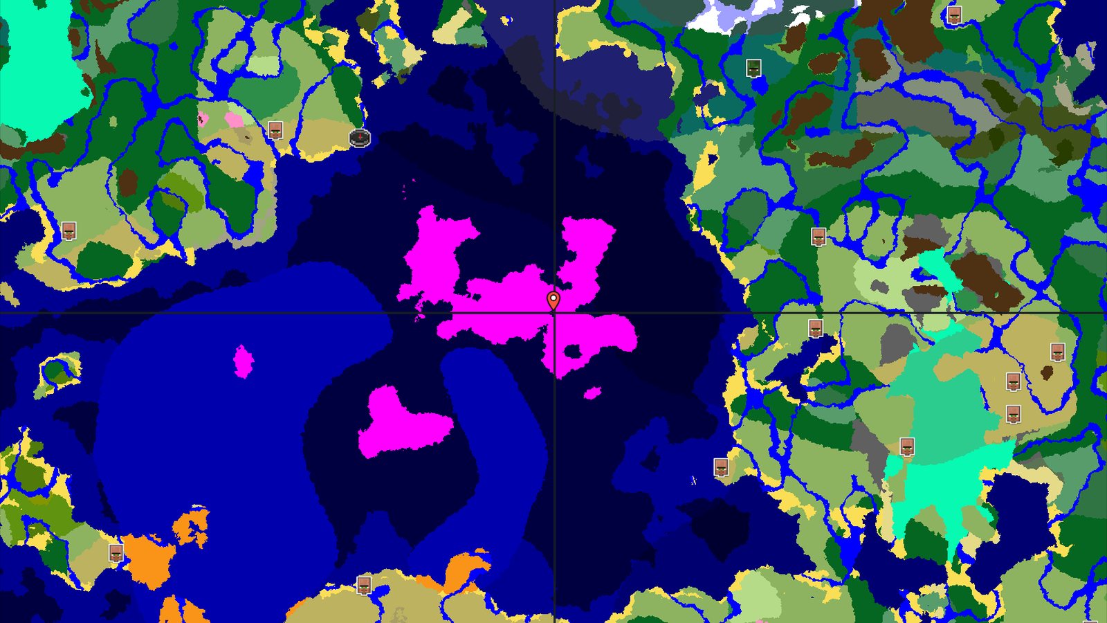 Mushroom Fields and Ocean Monument Near Spawn — Minecraft seed preview