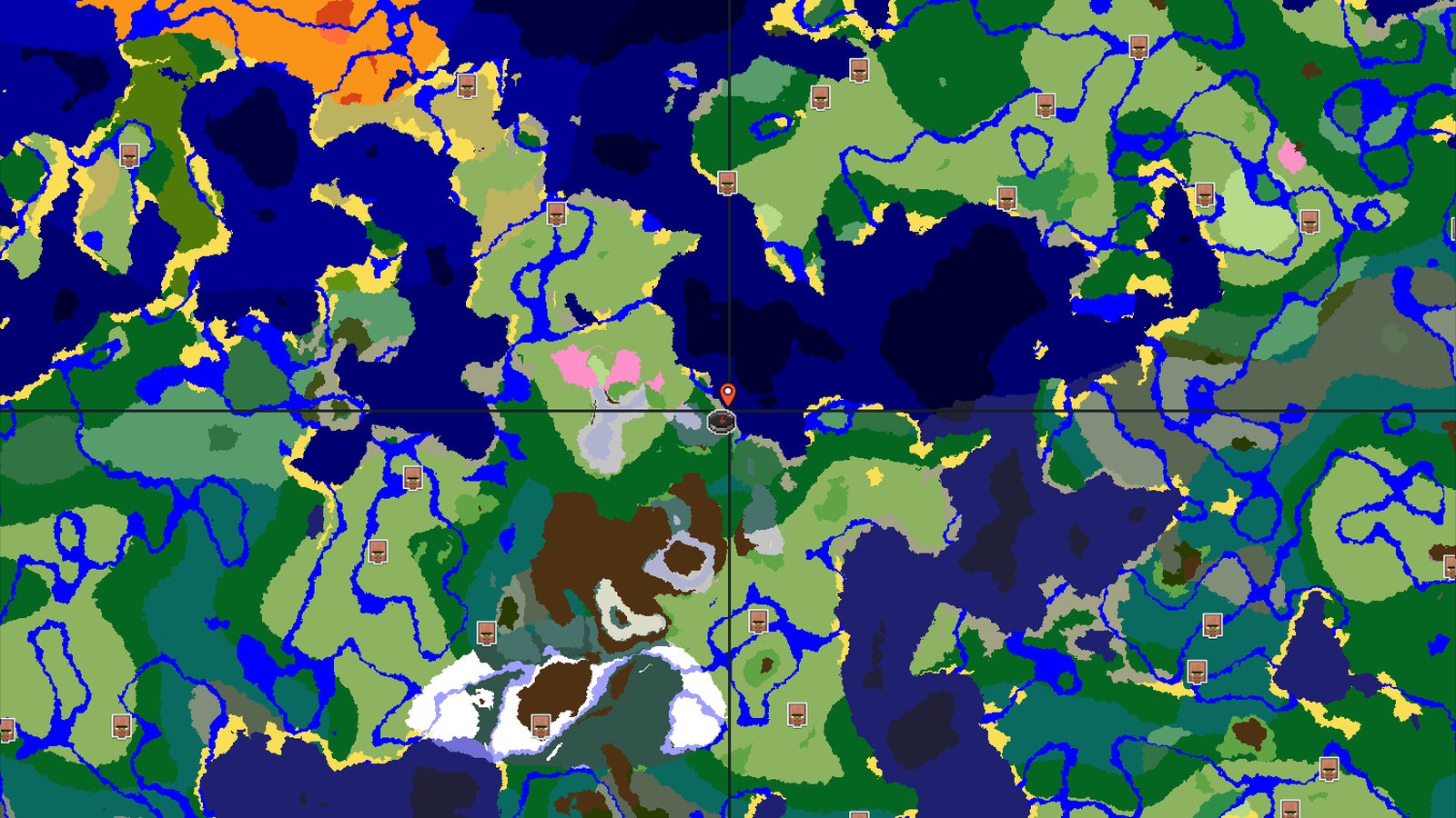 Cherry Grove and Frozen Peaks Meet the Ocean — Minecraft seed preview