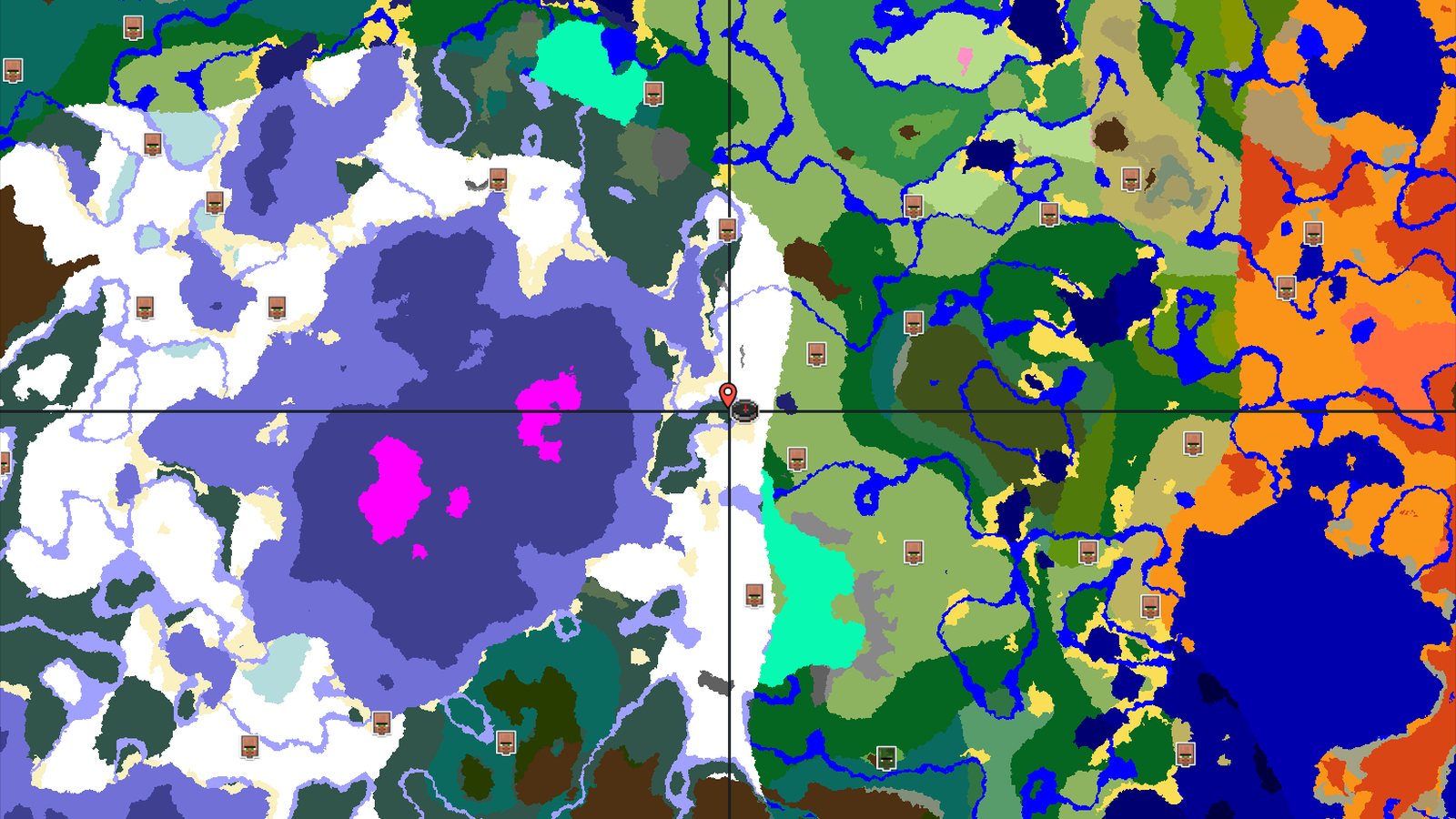 Spawn in Snowy Plains Near a Trial Chamber — Minecraft seed preview