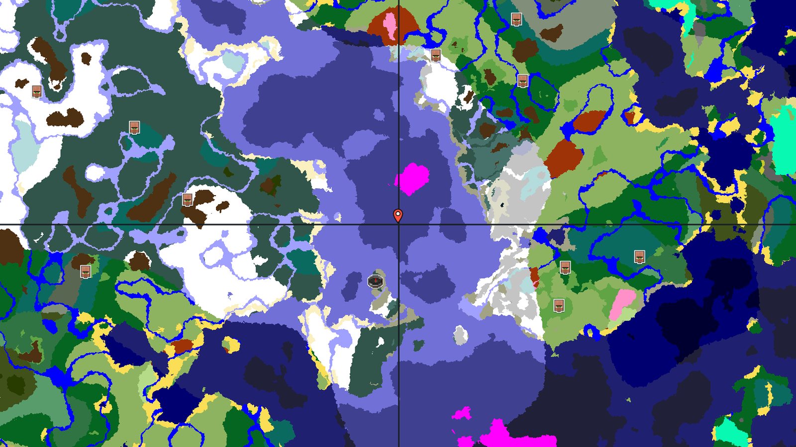 Snowy Taiga Island with a Mushroom Fields Neighbor — Minecraft seed preview