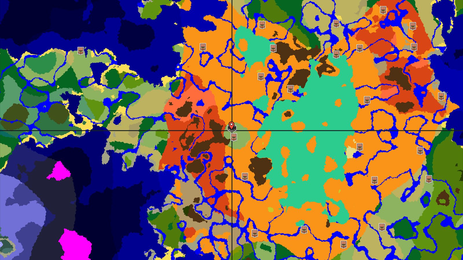 Spawn in Plains with Badlands and Desert nearby — Minecraft seed preview