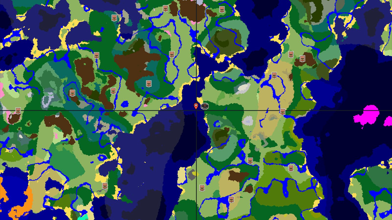Forest Spawn with Nearby Peaks and a Woodland Mansion — Minecraft seed preview
