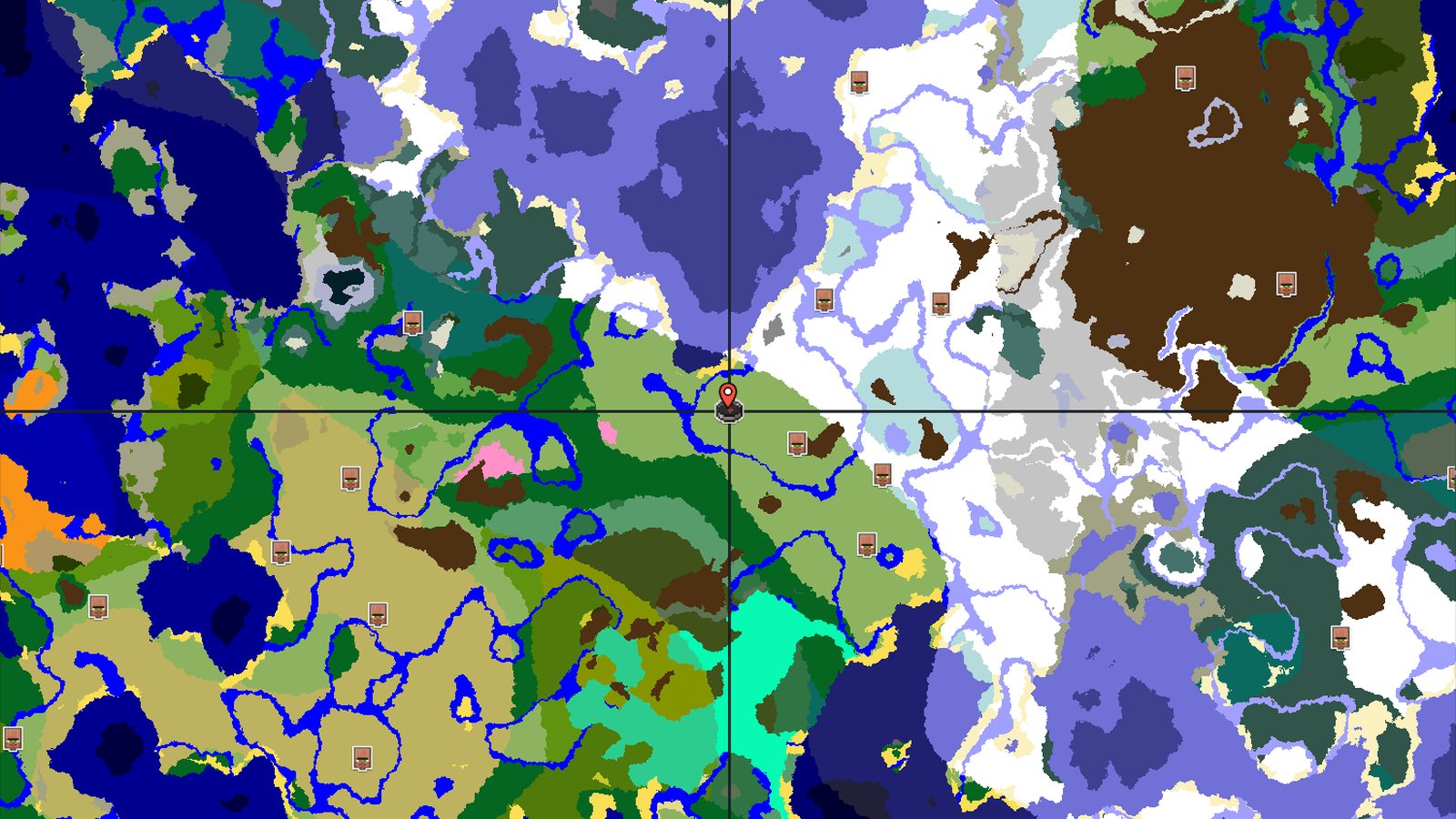 Cherry Grove Near Frozen Peaks — Minecraft seed preview