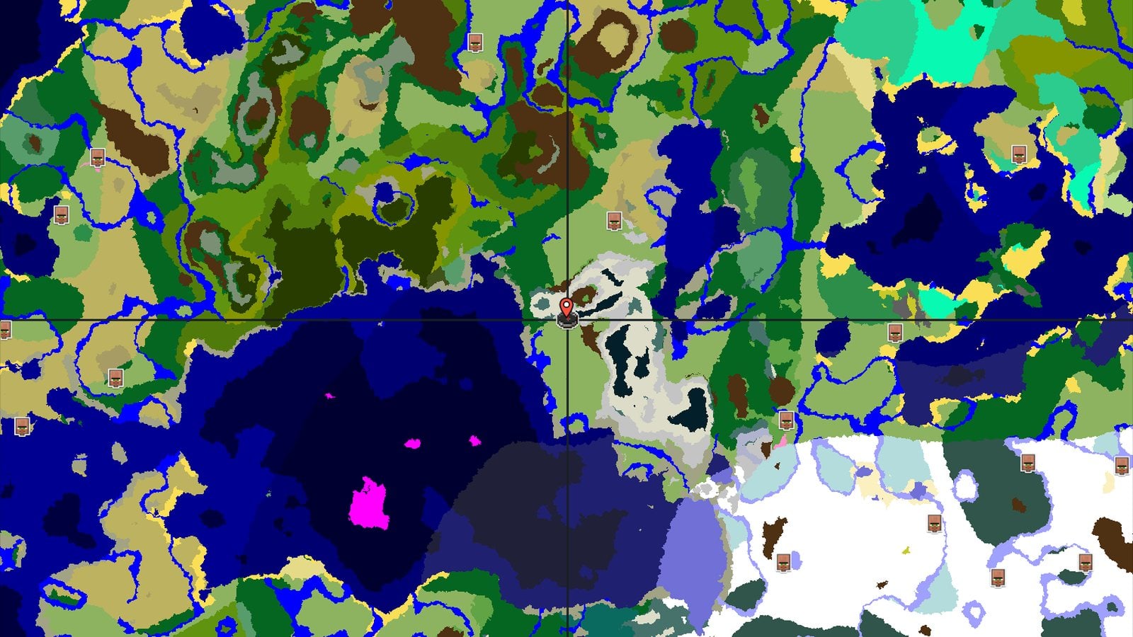 Spawn in the Mountains, Deepslate Below — Minecraft seed preview
