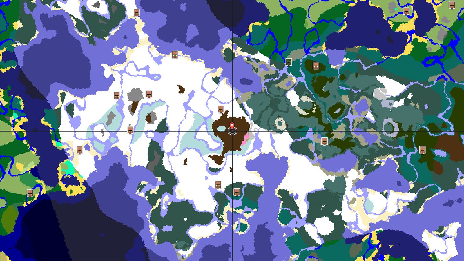 Cherry Grove Spawn in a Cold, Mountainous World — Minecraft seed preview