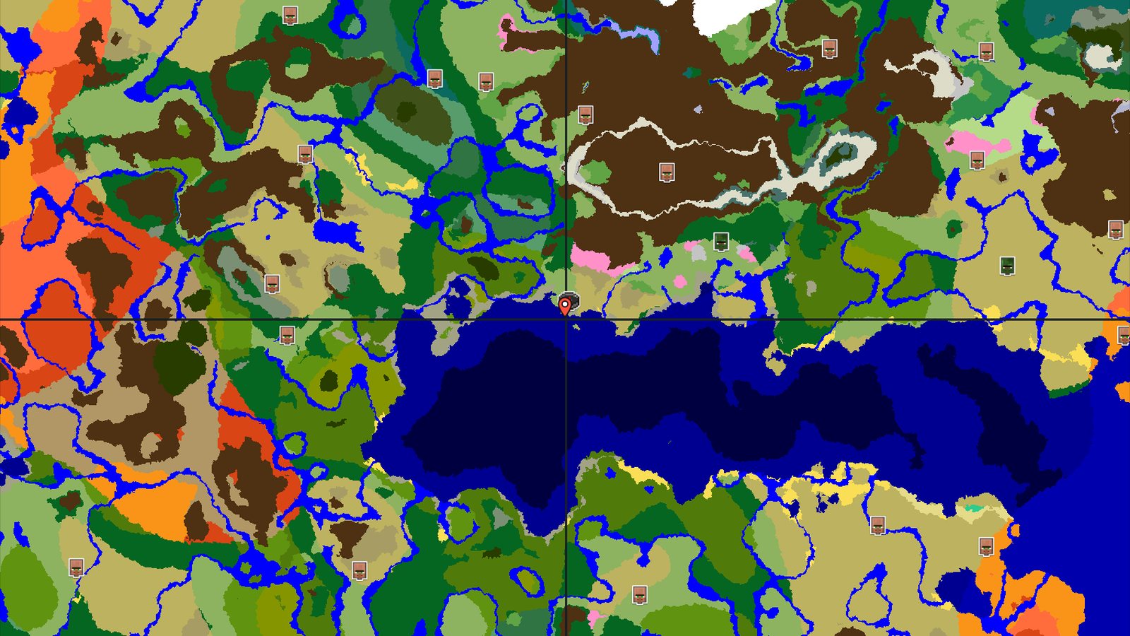 Spawn Near a Small Ocean, Mountains Not Far — Minecraft seed preview