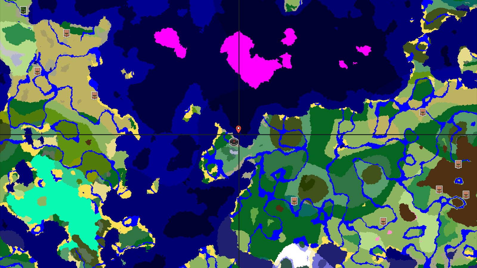 Mushroom Fields Near Frozen Peaks — Minecraft seed preview