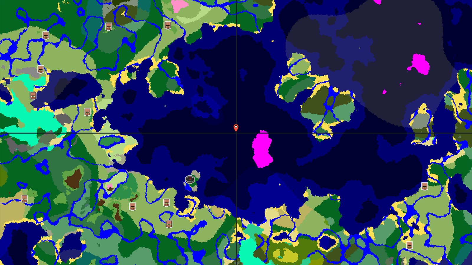 Spawn Near a Mushroom Fields Island and Ocean Ruins — Minecraft seed preview