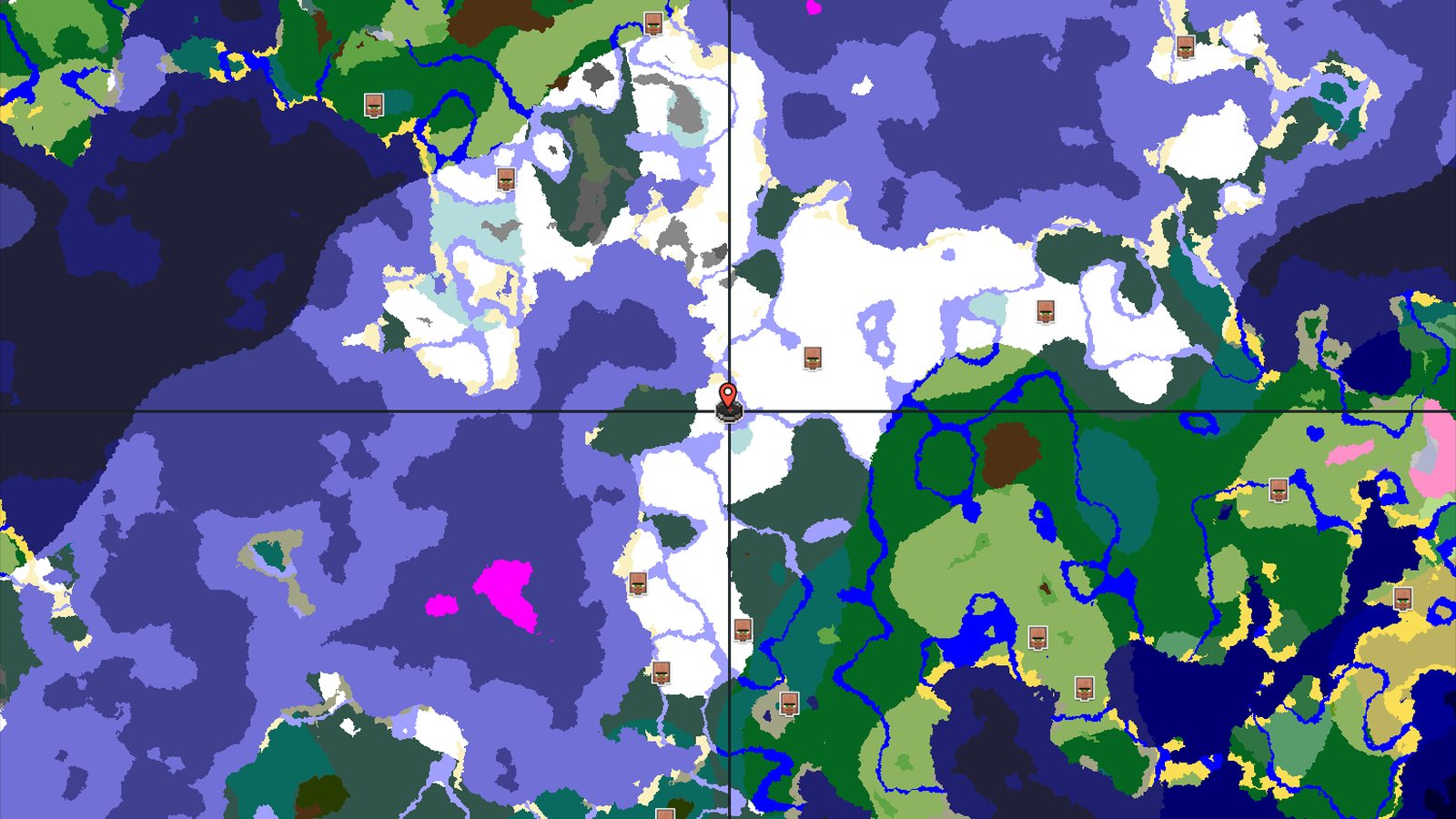 Snowy Plains Spawn with Nearby Ice Spikes — Minecraft seed preview