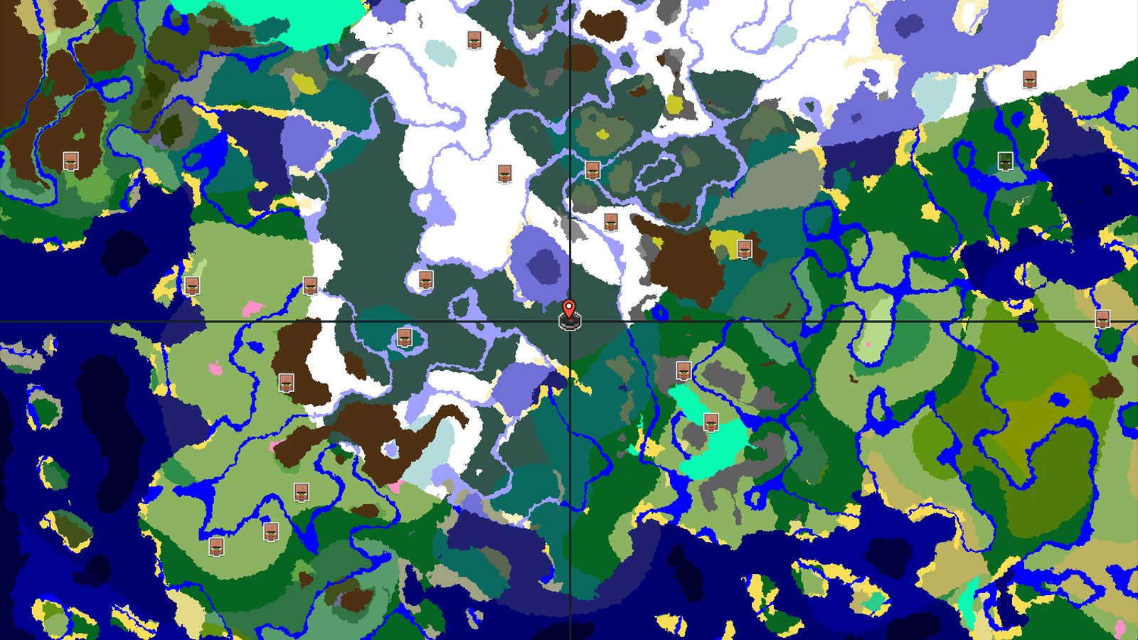 Snowy Taiga with Close Windswept Forest — Minecraft seed preview
