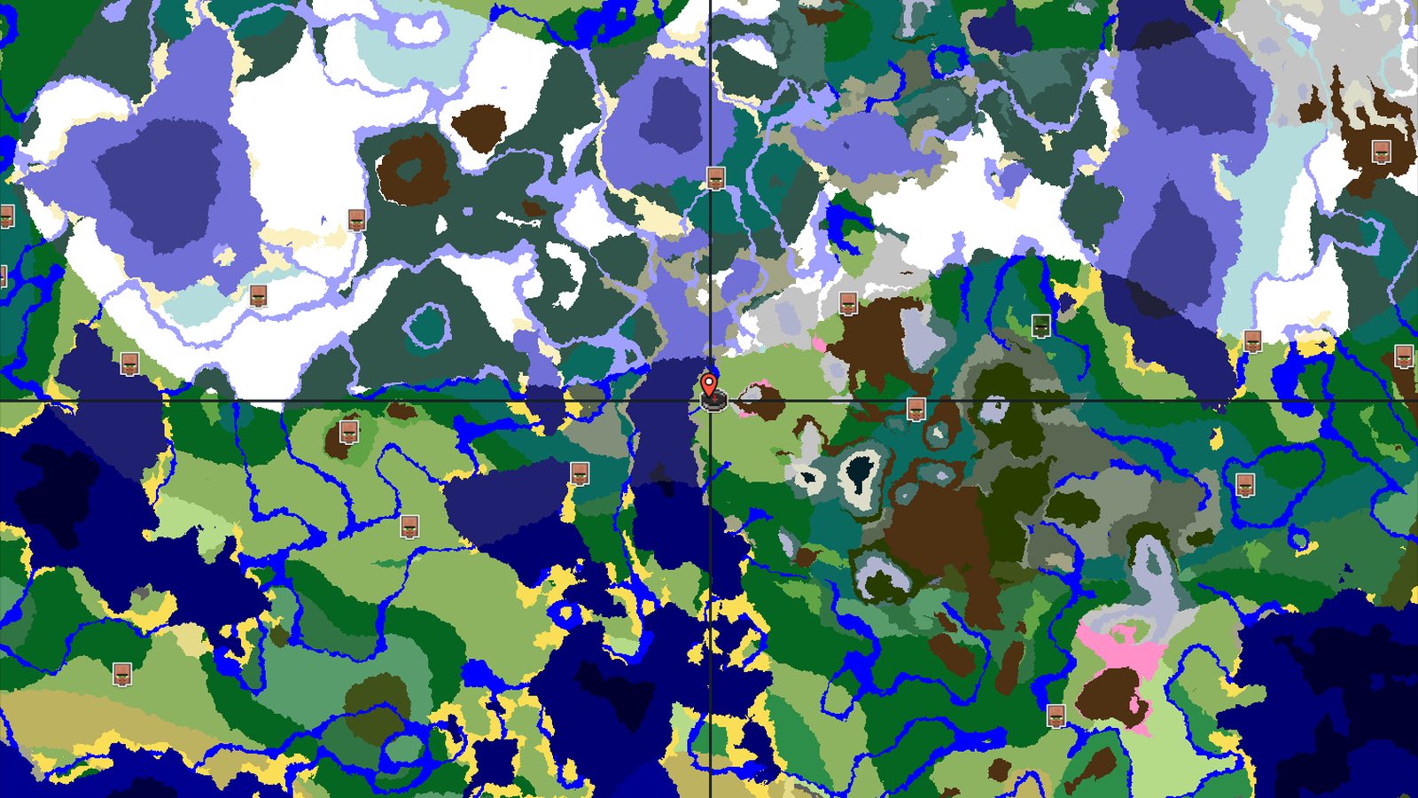 Spawn Near a Cherry Grove and Snowy Peaks — Minecraft seed preview