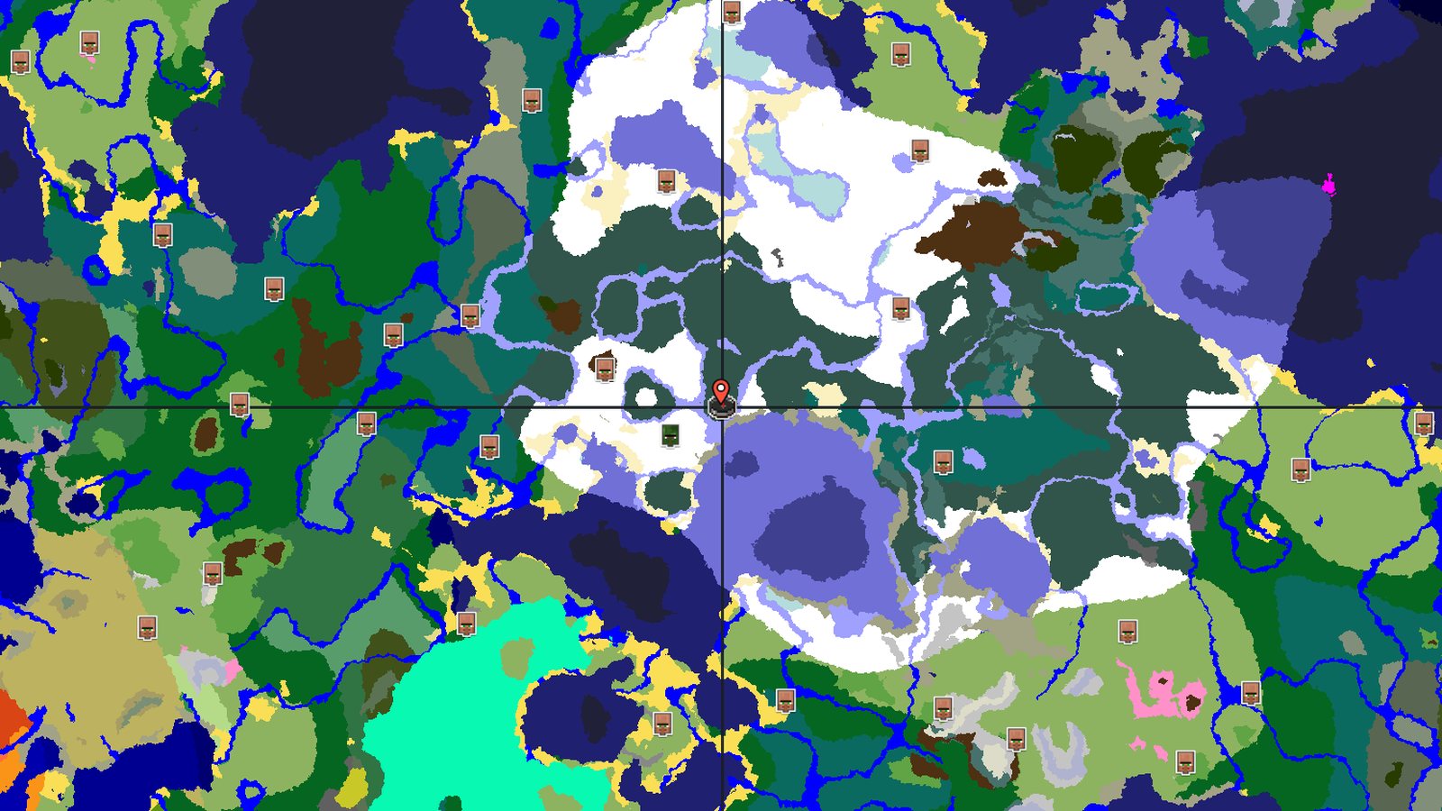Zombie Village and Ocean Ruin in a Snowy Taiga — Minecraft seed preview