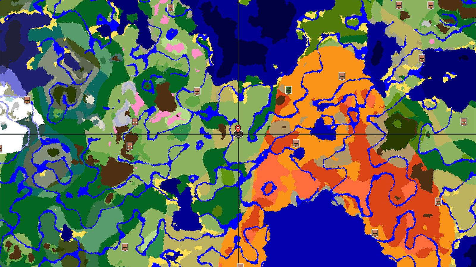 Plains Spawn with Nearby Desert Pyramid and Trial Chambers — Minecraft seed preview