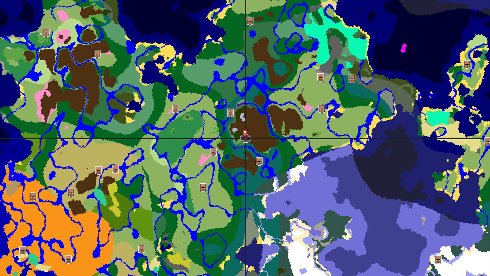 Ancient City and Frozen Peaks near a Taiga Spawn — Minecraft seed preview