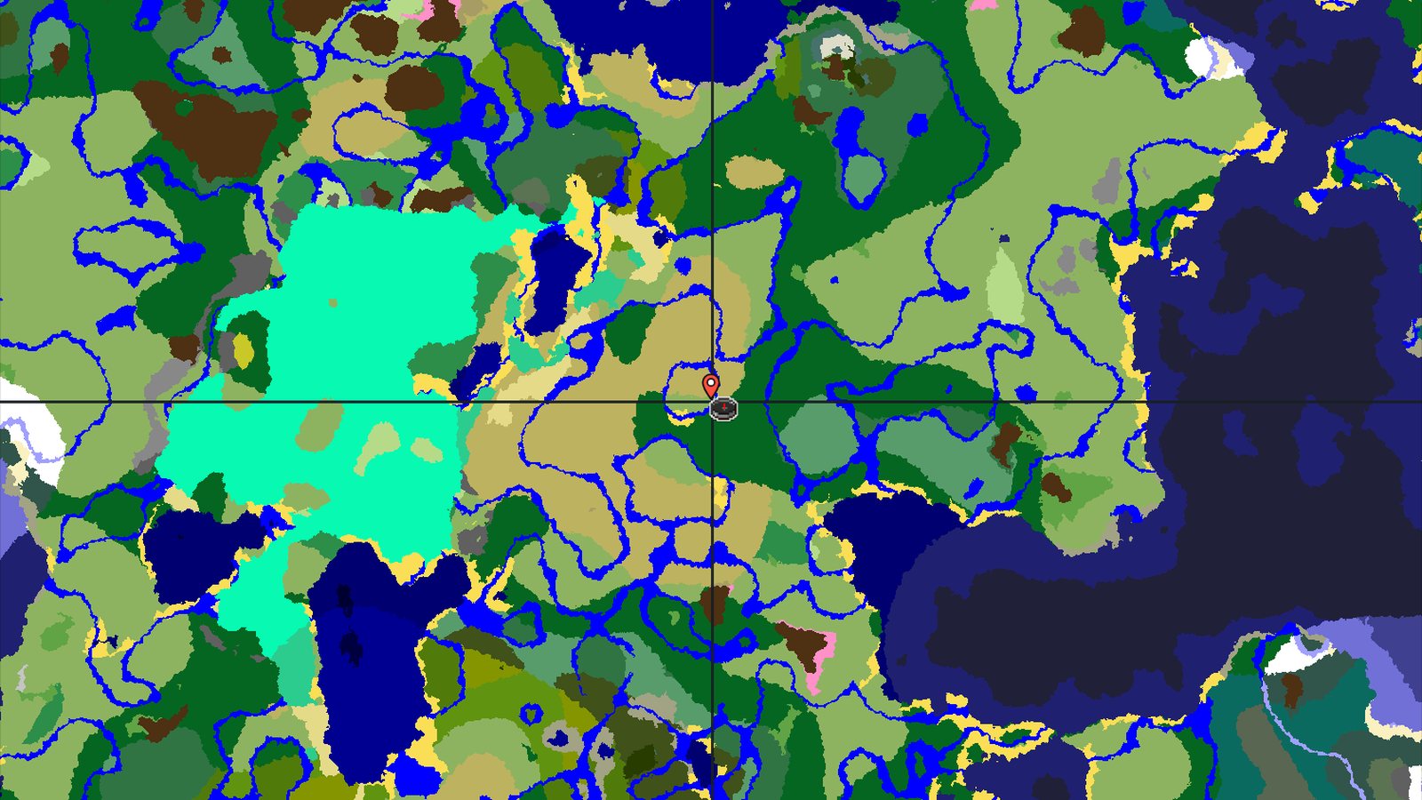 Forest and Savanna with Close Structures — Minecraft seed preview