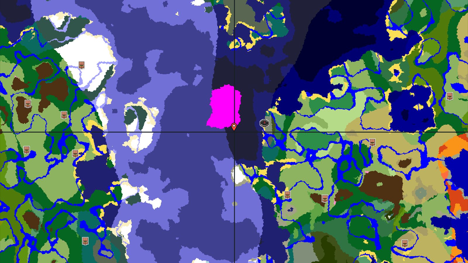 Mushroom Fields and Ocean Monument Near Spawn — Minecraft seed preview