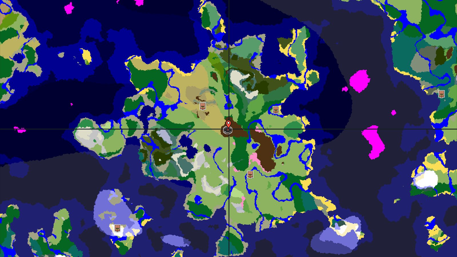 Savanna Spawn with Cherry Grove and Peaks Nearby — Minecraft seed preview
