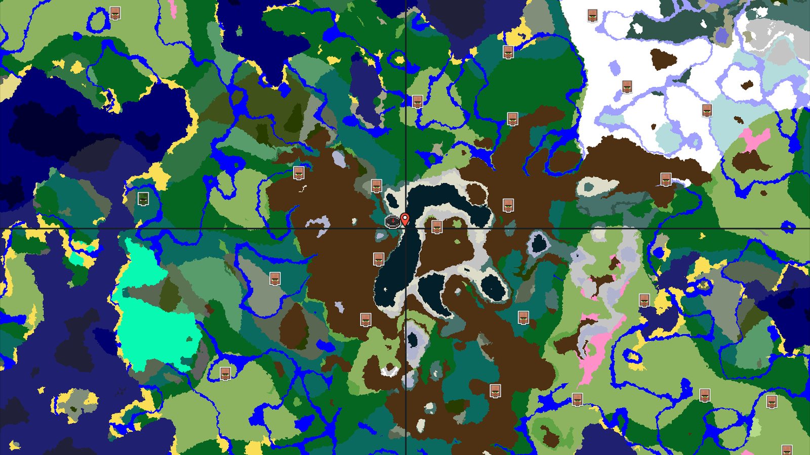 Spawn in a Taiga Valley, Near Jagged and Frozen Peaks — Minecraft seed preview