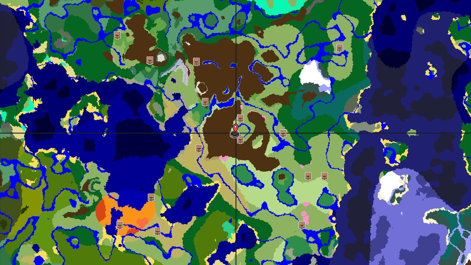 Cherry Grove and Village Near Plains Spawn — Minecraft seed preview
