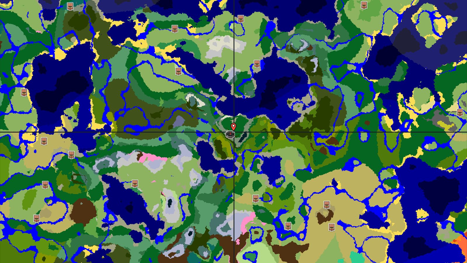Spawn in Peaks, Jungle, and Mineshaft — Minecraft seed preview