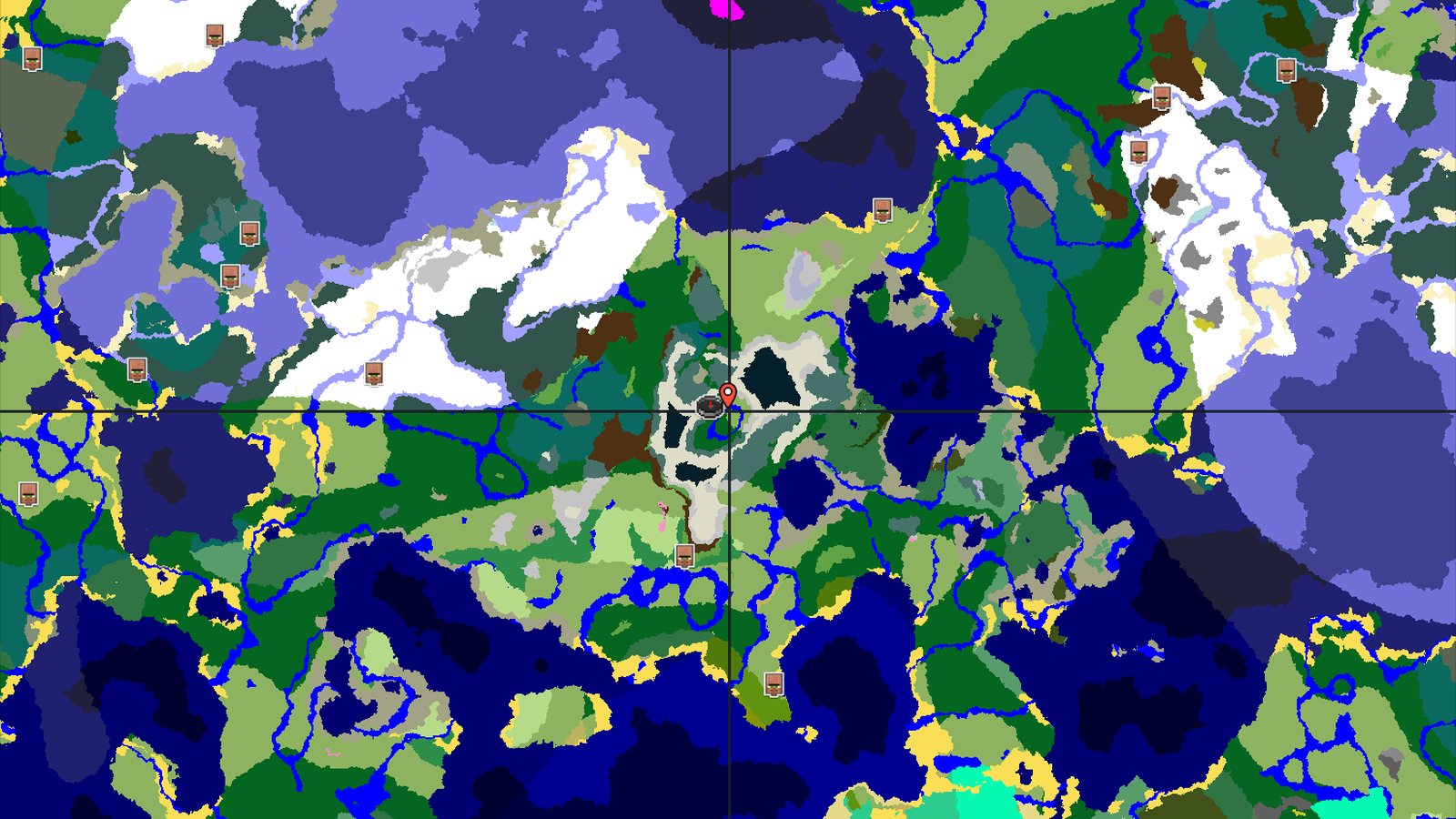Spawn in Snowy Peaks, Drop into a Lush Valley — Minecraft seed preview