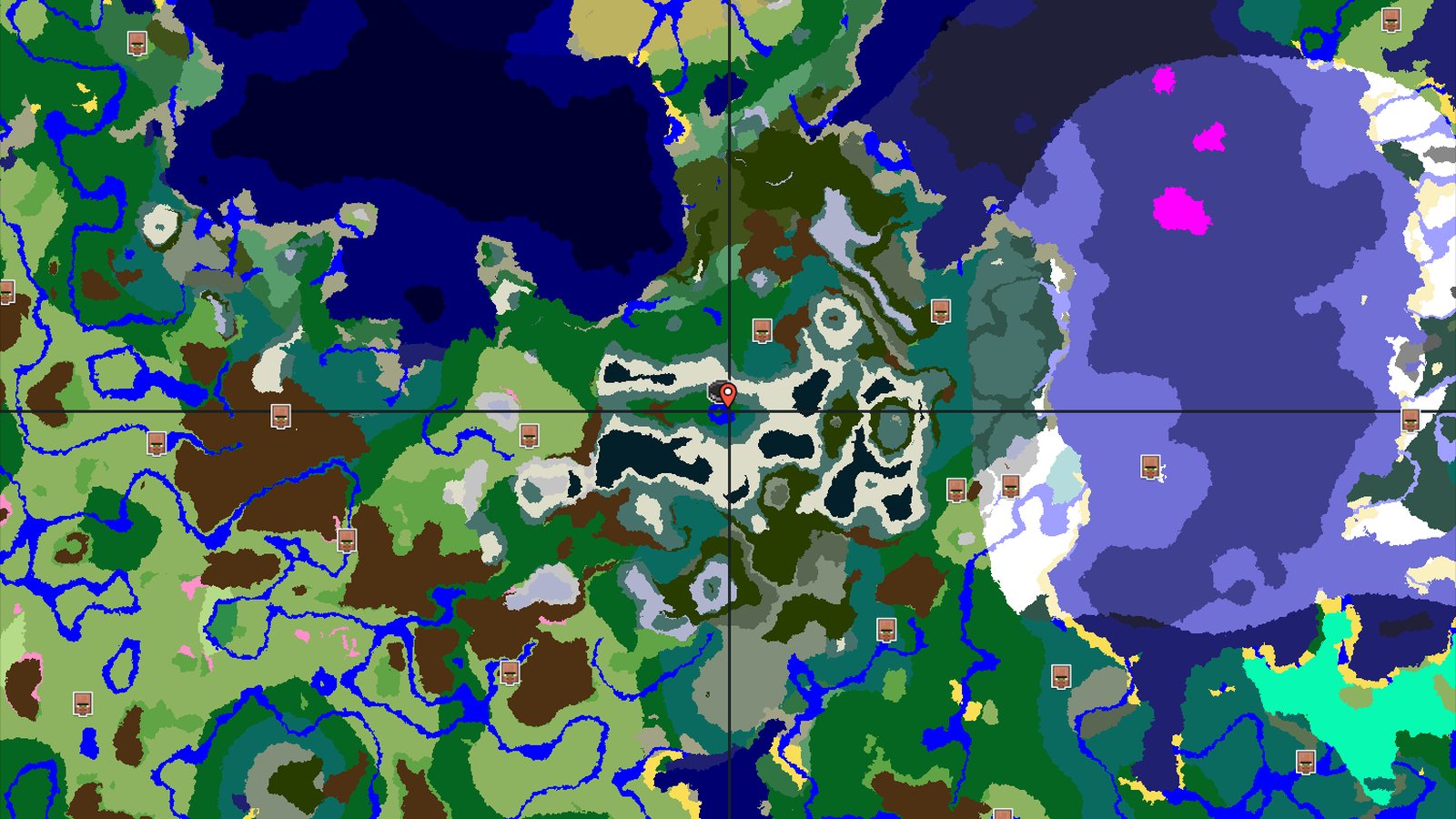 Spawn Near Jagged Peaks and a Deep Mineshaft — Minecraft seed preview