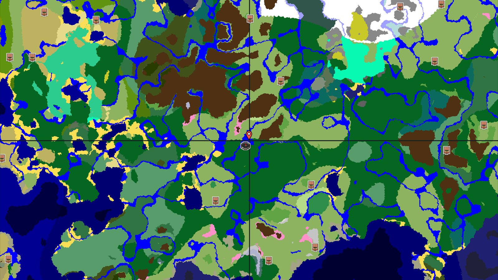 Cherry Grove and Ruined Portal Near Forest Spawn — Minecraft seed preview
