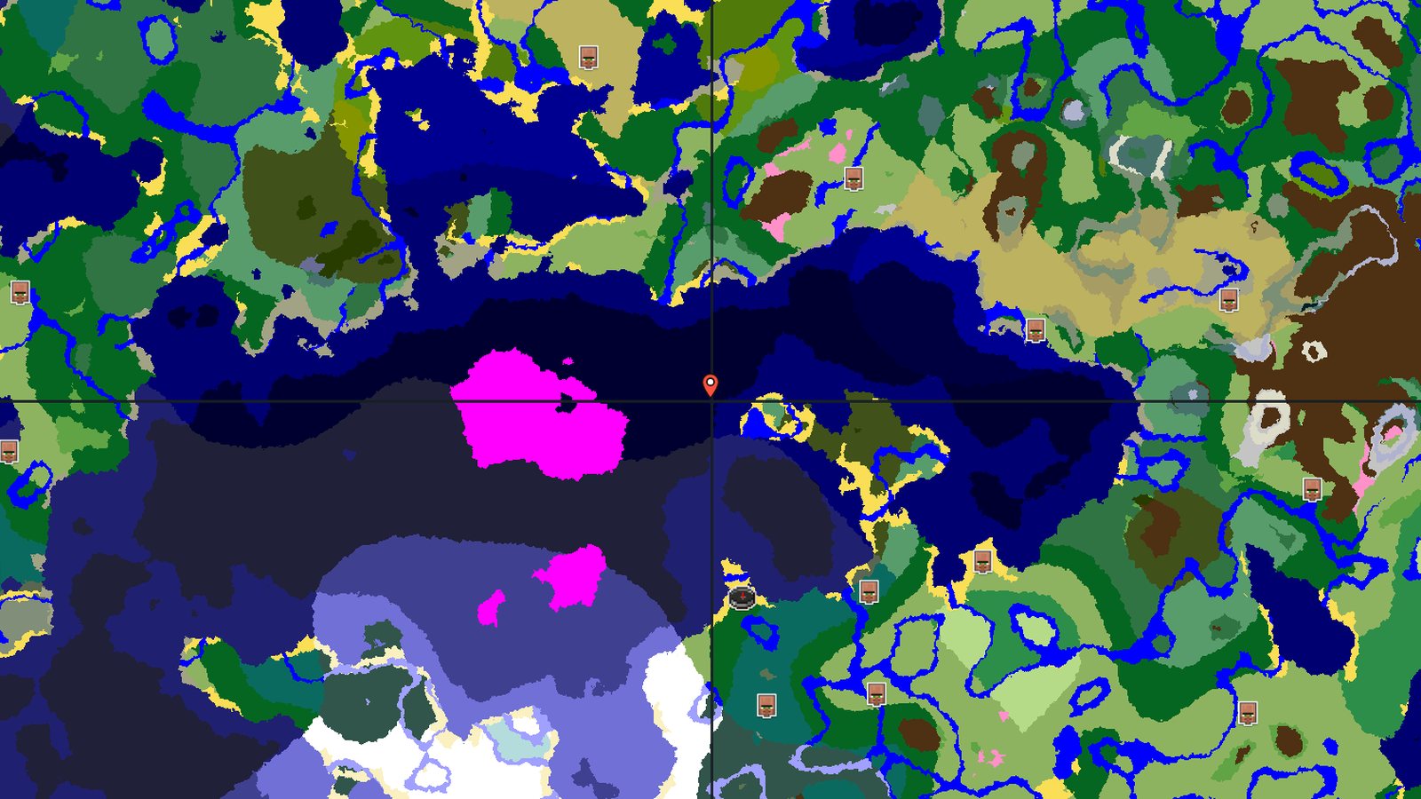 Ocean Monument and Trail Ruins in Cold Ocean — Minecraft seed preview