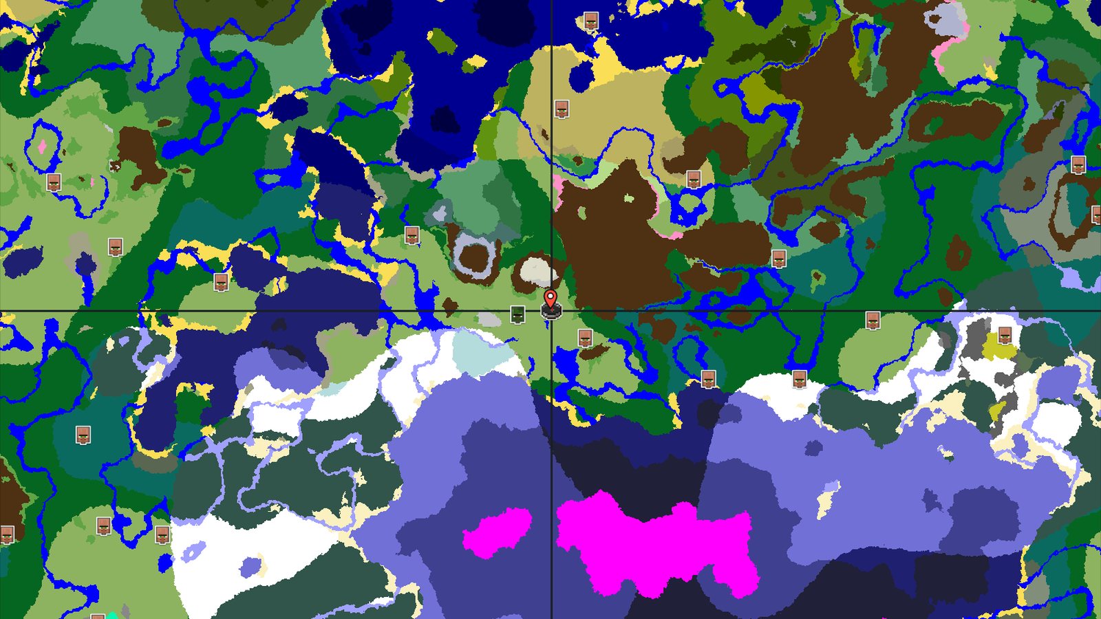 Spawn in Plains with Peaks, an Abandoned Village Nearby — Minecraft seed preview