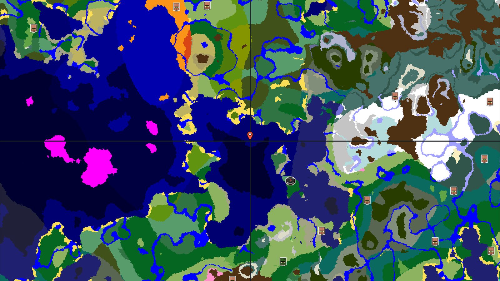 Spawn in a Forest with Nearby Snowy Slopes — Minecraft seed preview