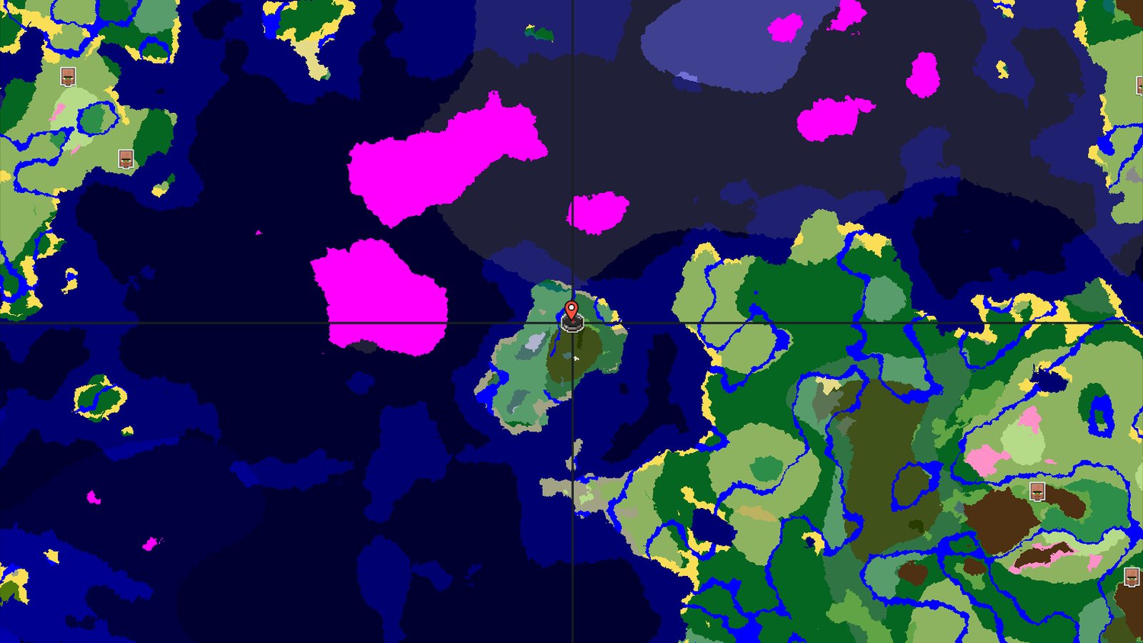 Spawn in a Meadow, With Nearby Peaks and a Mushroom Fields Island — Minecraft seed preview