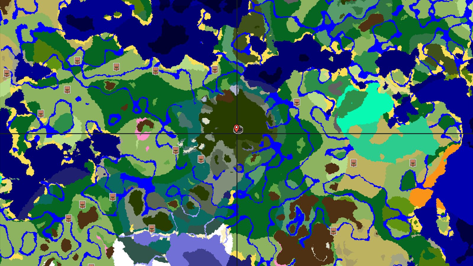 Spawn in a Dark Forest with Nearby Peaks — Minecraft seed preview